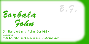borbala fohn business card